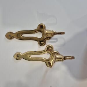 Pair of Vintage Brass Wall Candle Sconces Taper Holders